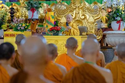Đồng Nai: Trưởng lão Hòa thượng Thích Thiện Nhơn thăm, sách tấn chư hành giả an cư tại thiền viện Phước Sơn