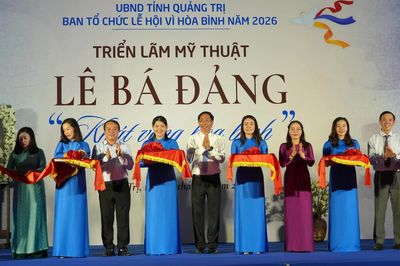Quảng Trị: Khai mạc triển lãm mỹ thuật 'Lê Bá Đảng - Khát vọng Hòa bình'