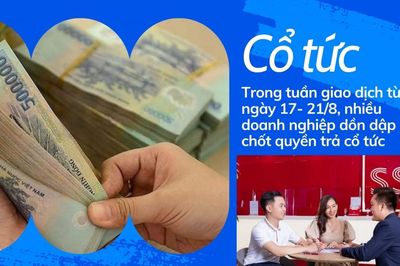 Tuần 17-21/8: Hơn 5.000 tỷ đồng sắp được chi trả cổ tức