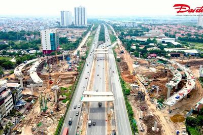 Toàn cảnh nút giao 2.400 tỷ đồng phía Tây Hà Nội: Hầm chui gần 1km, 4 cầu tuabin dần lộ diện