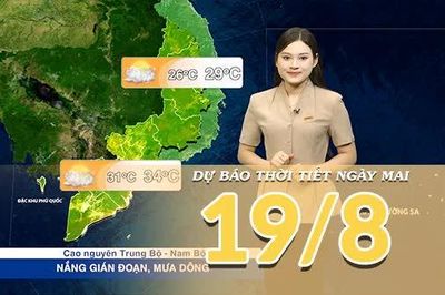 [Video] Dự báo thời tiết đêm nay và ngày mai ngày 19/8/2026: Áp thấp nhiệt đới trên Biển Đông, Bắc Bộ và Bắc Trung Bộ mưa lớn diện rộng