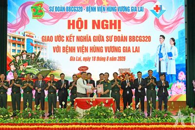 Sư đoàn 320 (Quân đoàn 34) và Bệnh viện Hùng Vương Gia Lai phối hợp triển khai nhiều hoạt động an sinh xã hội