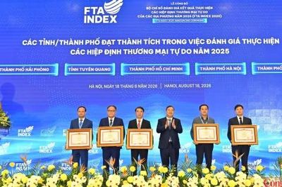 Lễ công bố FTA Index 2025: Tuyên dương nhiều tỉnh, thành xuất sắc
