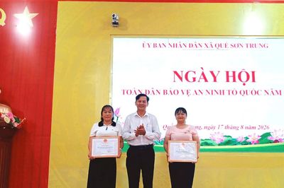 Xã Quế Sơn Trung tổ chức Ngày hội toàn dân bảo vệ an ninh Tổ quốc