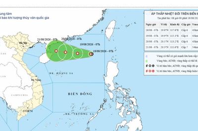 Xuất hiện áp thấp nhiệt đới trên biển Đông