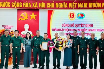 Thành lập Hội Doanh nghiệp, doanh nhân cựu chiến binh xã Tuy Phước