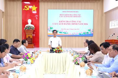 Đoàn kiểm tra số 1 của UBND tỉnh kiểm tra cải cách hành chính tại xã Diên Điền