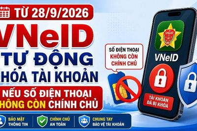 Từ 28/9/2026, VNeID tự động khóa tài khoản định danh điện tử nếu số điện thoại đăng ký không còn chính chủ