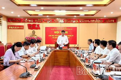 Đoàn Kiểm tra, giám sát số 224 làm việc với Ban Thường vụ Đảng ủy xã Tam Đảo
