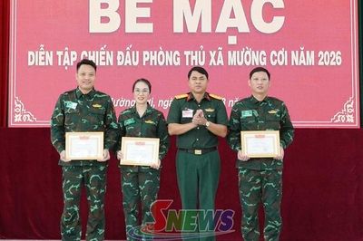 Xã Mường Cơi diễn tập chiến đấu phòng thủ năm 2026