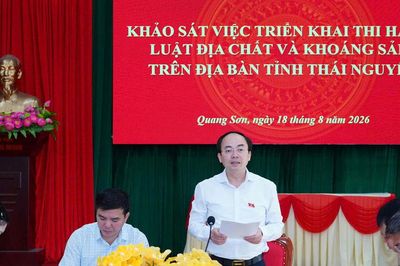 Đoàn ĐBQH tỉnh Thái Nguyên khảo sát việc triển khai thi hành Luật Địa chất và khoáng sản