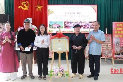 Xã Thanh Long công bố Di sản văn hóa phi vật thể quốc gia 'Nghệ thuật vẽ tranh thờ của người Dao'