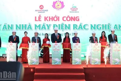 Khởi công nhà máy điện rác công suất lớn ở Nghệ An