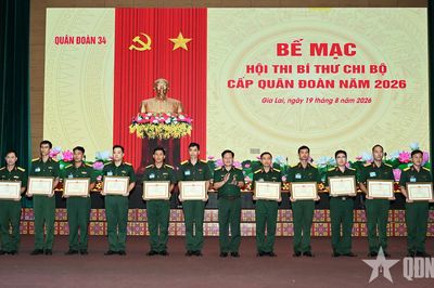 Quân đoàn 34: 100% cán bộ tham dự Hội thi Bí thư chi bộ năm 2026 đạt kết quả giỏi