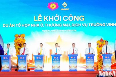 Nghệ An khởi công dự án tổ hợp nhà ở, thương mại, dịch vụ gần 9.000 tỷ đồng do Sun Group đầu tư