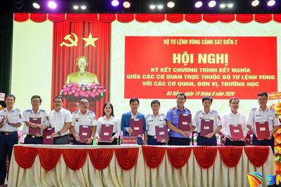 5 đơn vị trực thuộc Bộ Tư lệnh Vùng Cảnh sát biển 2 kết nghĩa với các cơ quan, trường học