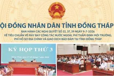 Nghị quyết số 32, 37, 39 ngày 9-7-2026 của HĐND tỉnh Đồng Tháp