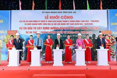 Gia Lai khởi công các dự án chào mừng kỷ niệm 81 năm Cách mạng Tháng Tám và Quốc khánh 2-9