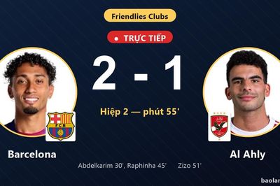 TRỰC TIẾPTrực tiếp Barcelona vs Al Ahly: Al Ahly rút ngắn cách biệt 2-1