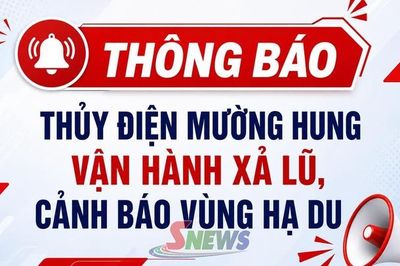 Thủy điện Mường Hung vận hành xả lũ, cảnh báo vùng hạ du
