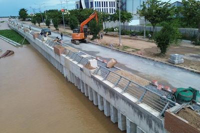 Đồng Tháp: Bờ kè hơn 220 tỷ đồng thi công theo lệnh khẩn cấp, về đích sớm bốn tháng