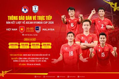 VFF mở bán trực tiếp vé trận bán kết lượt về ASEAN Cup 2026 Việt Nam vs Malaysia