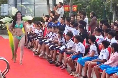 Trình diễn áo tắm trước học sinh ở Lý Sơn, ban tổ chức thi hoa hậu bị phạt