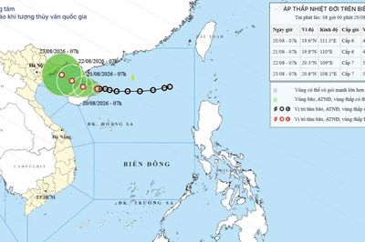Áp thấp nhiệt đới, giật cấp 8, ở phía đông đảo Hải Nam (Trung Quốc)