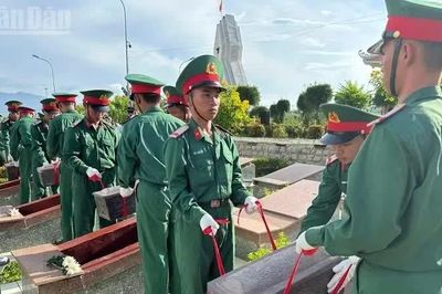 Khánh Hòa tổ chức lễ truy điệu, an táng 8 hài cốt liệt sĩ