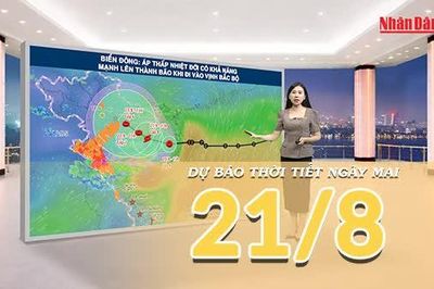 [Video] Dự báo thời tiết đêm nay và ngày mai ngày 21/8/2026: Áp thấp nhiệt đới có khả năng mạnh lên thành bão, Bắc Bộ mưa lớn