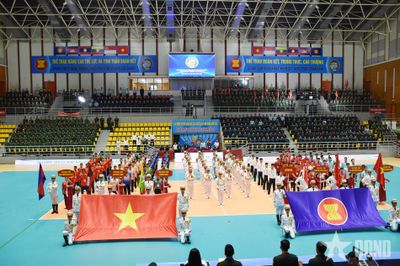 Trung tướng Nguyễn Bá Lực chủ trì tổng duyệt Lễ khai mạc Giải bóng chuyền Quân đội các nước ASEAN mở rộng năm 2026