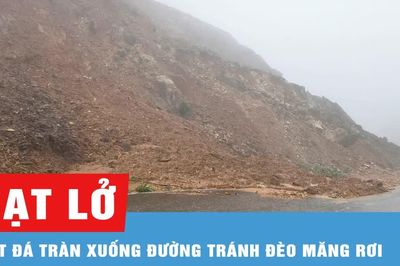 Quảng Ngãi: Đường tránh đèo Măng Rơi bị sạt lở