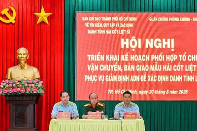 TPHCM vận chuyển hơn 7.100 mẫu hài cốt liệt sĩ bằng máy bay quân sự