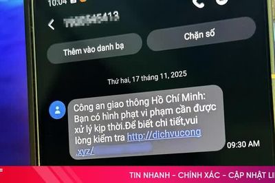 Cảnh giác với tin nhắn 'Bộ Công an yêu cầu nộp phạt nguội'