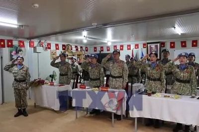Lễ kết nạp Đảng viên tại Phái bộ Gìn giữ hòa bình ở Nam Sudan
