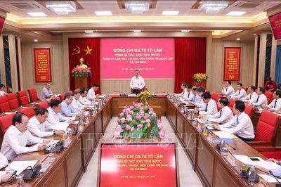 Tổng Bí thư, Chủ tịch nước thăm và làm việc tại Học viện Chính trị Quốc gia Hồ Chí Minh