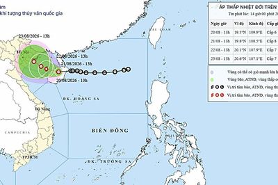Áp thấp nhiệt đới áp sát vịnh Bắc Bộ, có khả năng mạnh lên thành bão số 4
