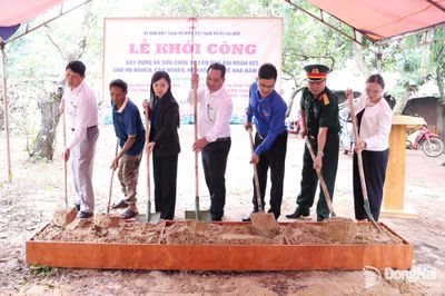 Khởi công xây dựng, sửa chữa 16 căn nhà Đại đoàn kết ở xã Bù Gia Mập