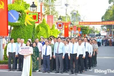 Lãnh đạo tỉnh Đồng Tháp viếng, đặt tràng hoa, dâng hương tưởng niệm 162 năm Ngày Anh hùng dân tộc Trương Định tuẫn tiết