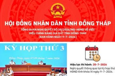 Nghị quyết 38 ngày 9-7-2026 của HĐND tỉnh về việc điều chỉnh giá đất trên địa bàn