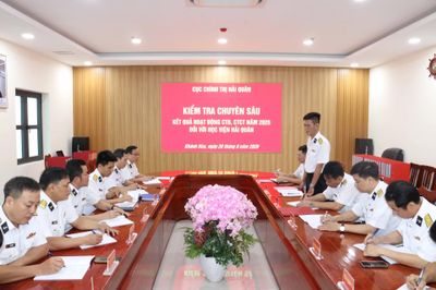 Kiểm tra chuyên sâu công tác đảng, công tác chính trị tại Học viện Hải quân