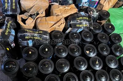 BĐBP Lào Cai: Bắt quả tang đối tượng tàng trữ, vận chuyển số lượng lớn bình "khí cười" N2O trái phép