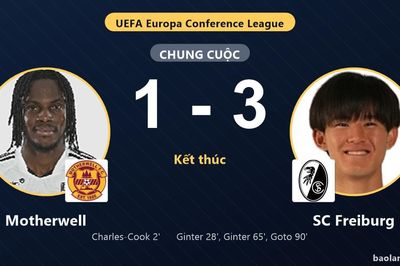 Ngược dòng hạ Motherwell 1-3, SC Freiburg đi tiếp, tiễn đối thủ rời giải