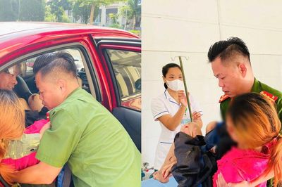 Tuyên Quang: Cán bộ Công an xã kịp thời đưa hai mẹ con gặp tai nạn đi cấp cứu