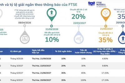 28 cổ phiếu dự kiến 'hút' 1,33 tỷ USD từ các quỹ FTSE