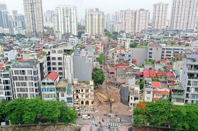 Tăng tốc phá dỡ mặt bằng, mở rộng ngõ 381 Nguyễn Khang hơn 4 lần