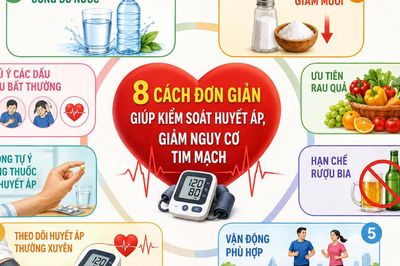 8 cách đơn giản giúp kiểm soát huyết áp, giảm nguy cơ tim mạch