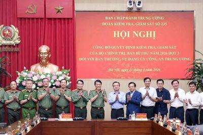 Quyết định về kiểm tra, giám sát đối với Ban Thường vụ Đảng ủy Công an Trung ương năm 2026