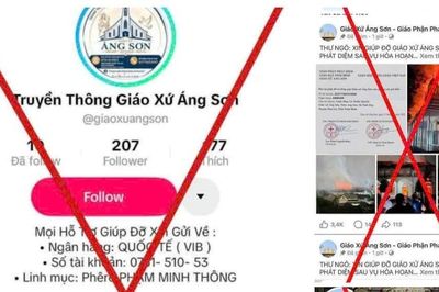 Giáo xứ Áng Sơn cảnh báo các trang giả mạo kêu gọi ủng hộ
