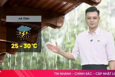 Dự báo thời tiết Hà Tĩnh ngày 21/8: Mưa vừa, mưa to